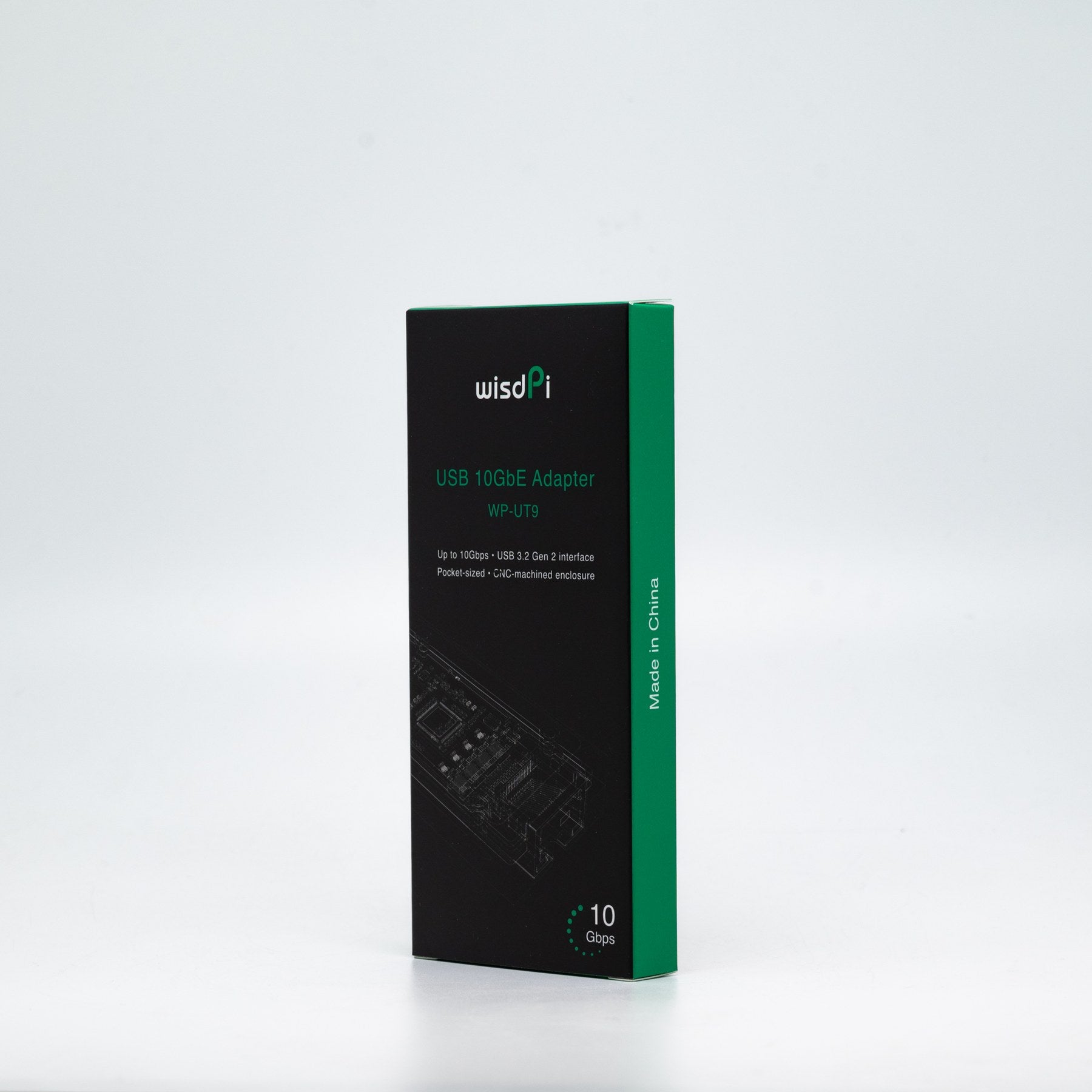 WisdPi WP-UT9 USB 10GbE Adapter retail package front